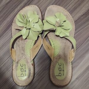 b.o.c. Green Sandals with Bow Detail